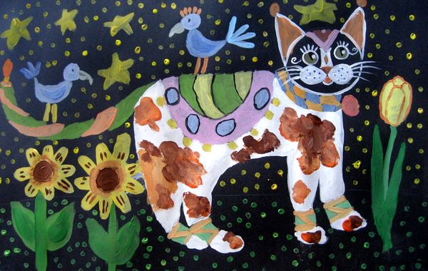 Art Studio PALETTE. Aleksandra Malisheva Picture.   Animals Cats Алиса